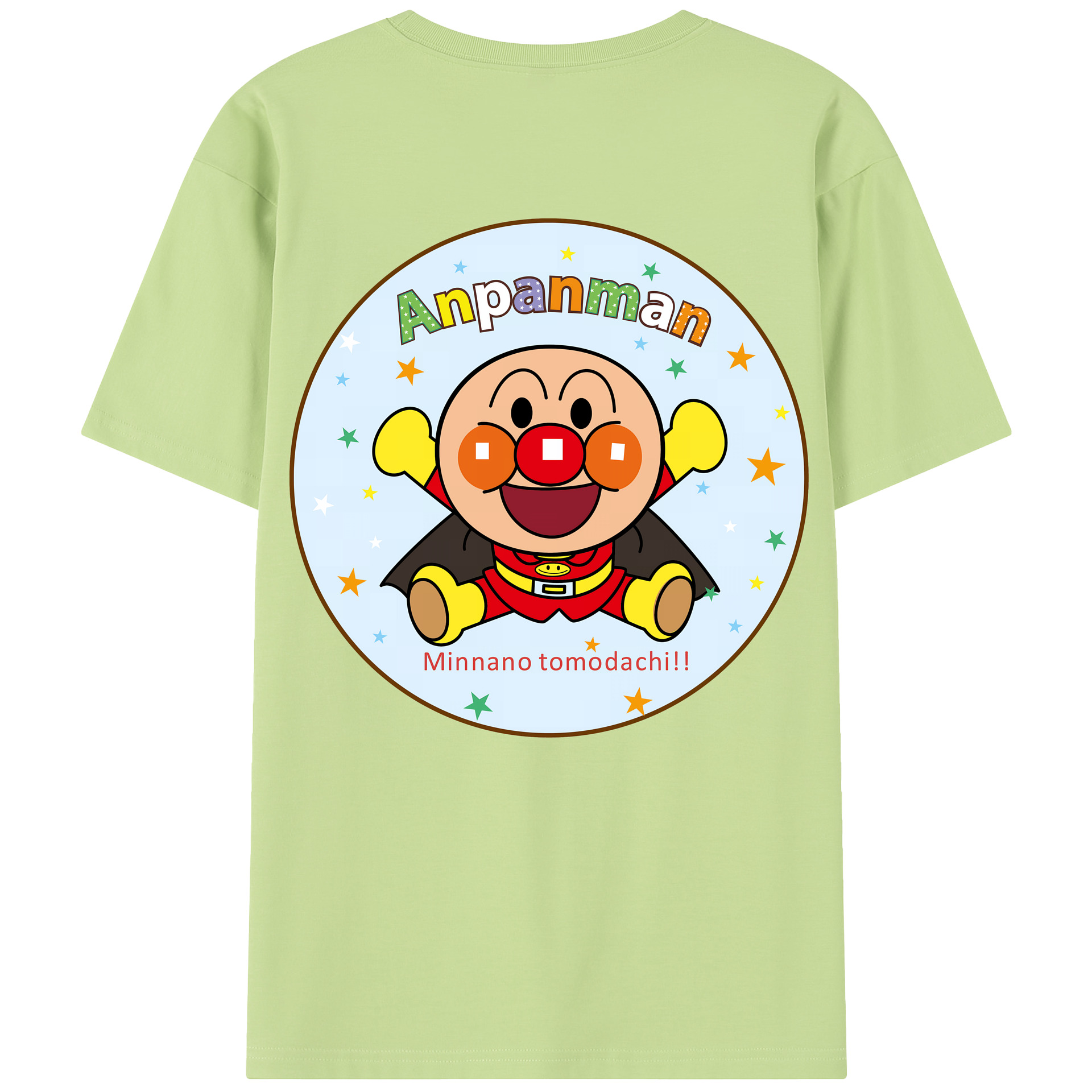 （画像用） アンパンマン Anpanman 綿100％半袖Tシャツ（背面プリント）